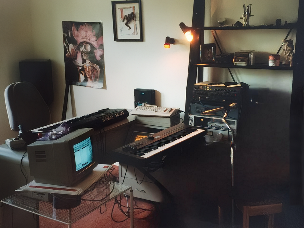 Musikzimmer von T.H. in den 1980er Jahren